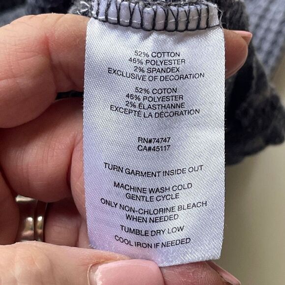 Natural Reflections Blue Rustic Long Sleeve Pullover, Large - Picture 10 of 11